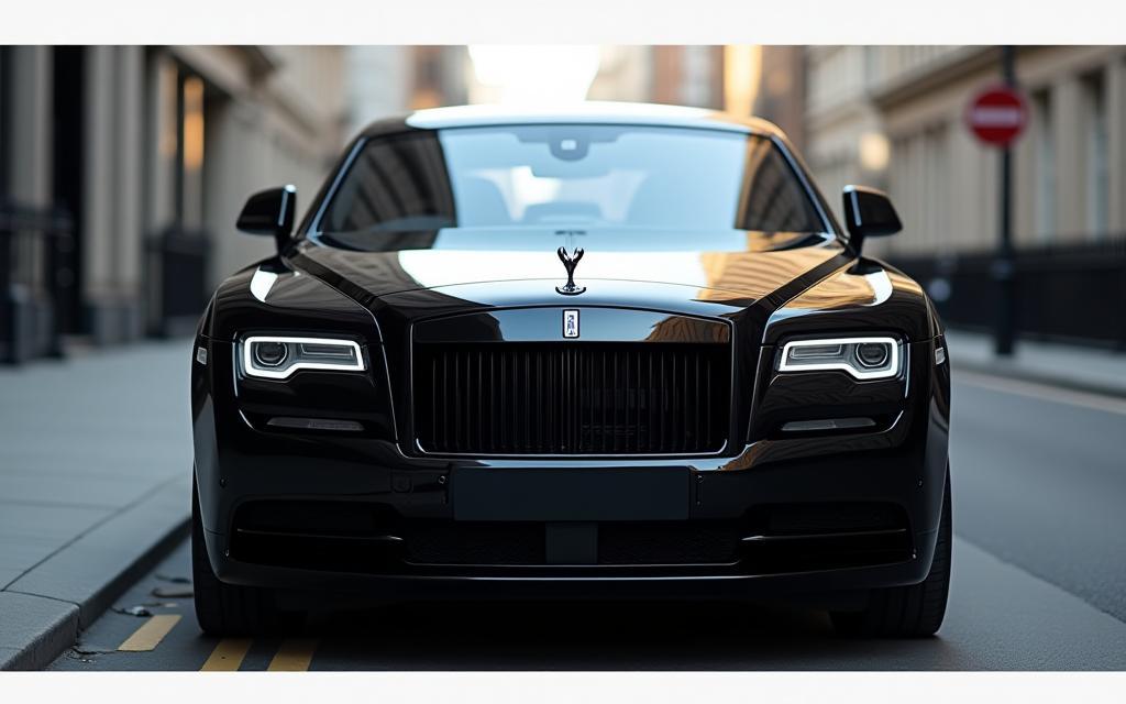 Immaculately detailed car in modern London, showcasing high gloss finish