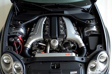 Pristine engine bay after detailing