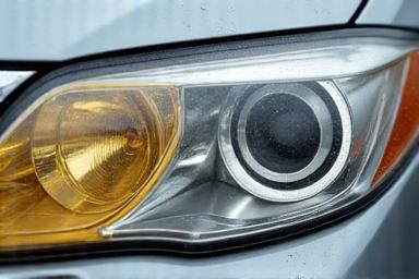 Comparison of headlight before and after restoration